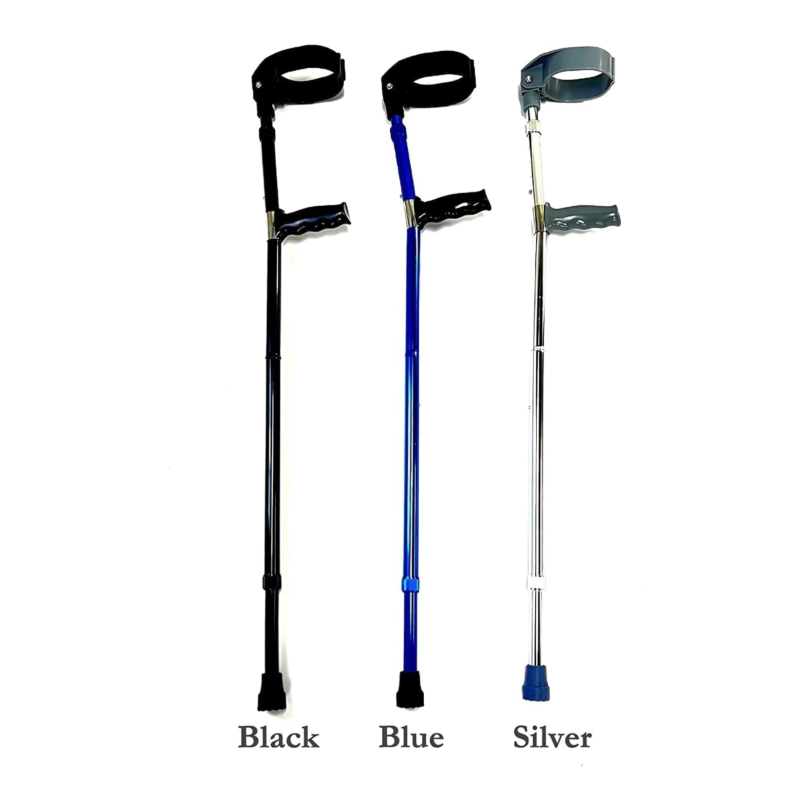 PAASHE muleta 1 par de Bastones con muletas Ajustables de Manga Completa Bastones de antebrazo para Adultos Bastón Ligero para Caminar