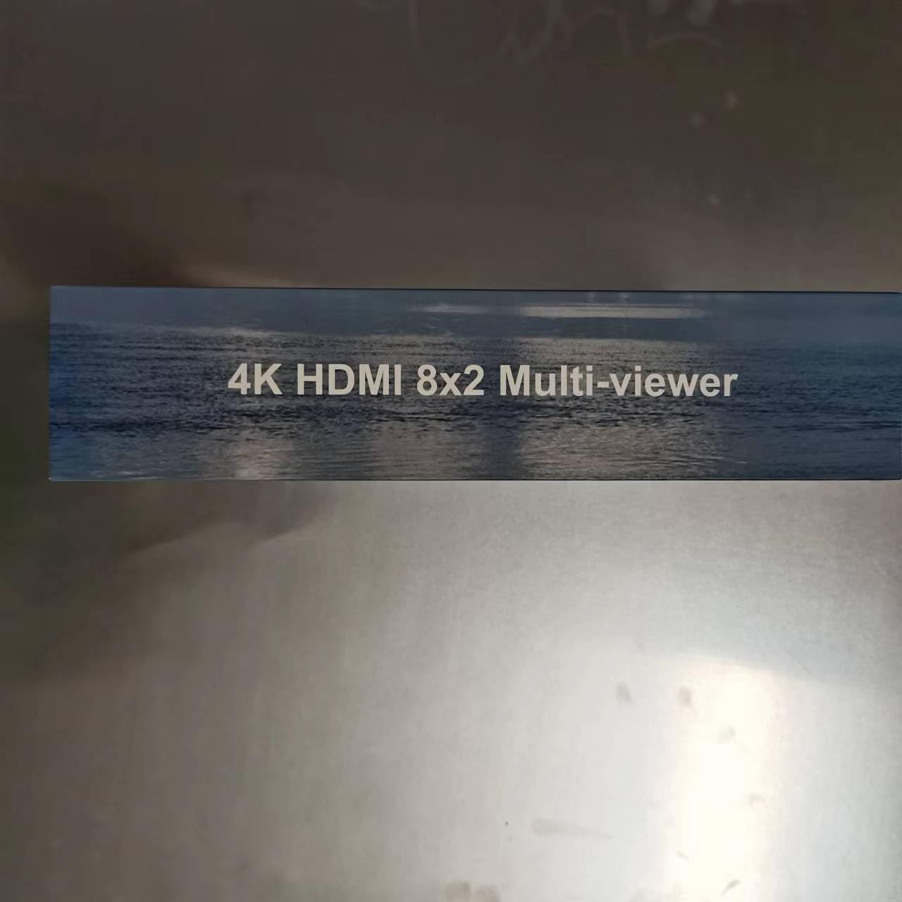 4K 60hz HDMI 8x2 Multi-visor con PIP 8 en 2 Out Doble Pantalla Interruptor sin Costura con Audio Óptico 3,5 mm 2x1 3x1 4x1 5x1 6x1 8x1 Multi-visor