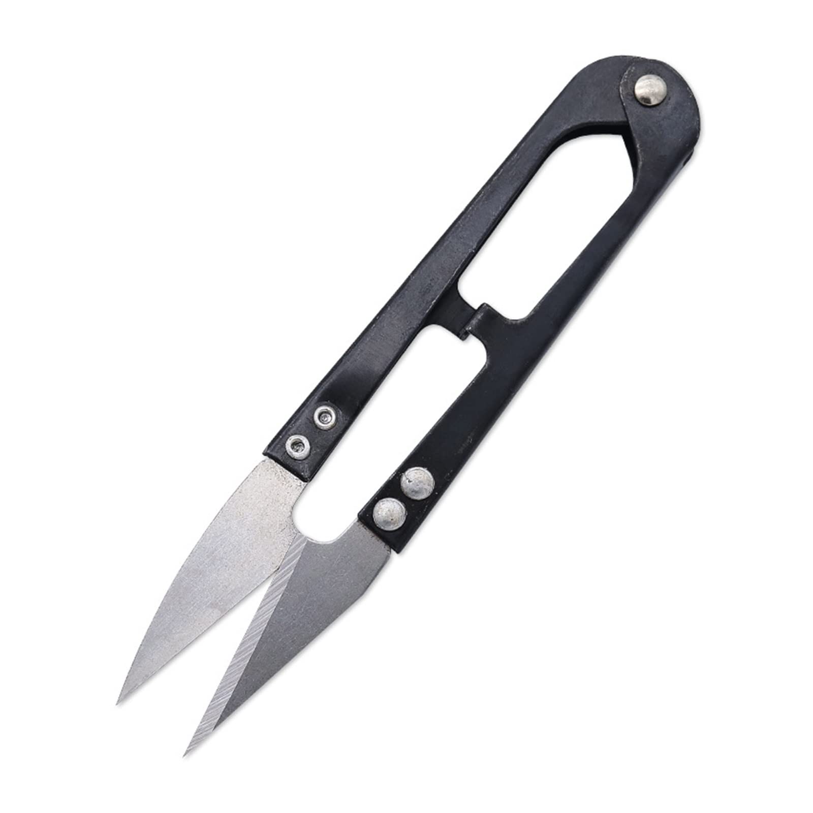 3 Tijeras útiles de Acero Inoxidable con Punta en Forma de U for Cortar sedal de Pesca, Accesorios Esenciales.(Black)