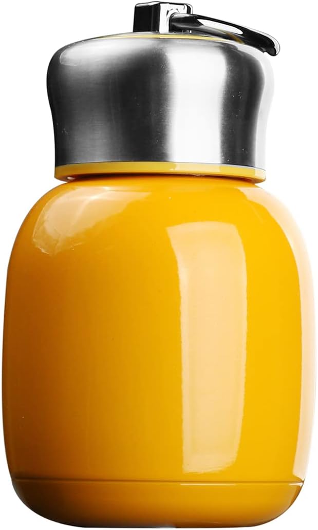 7oz/200mL Small Mini Vacuum Insulated Water Bottle Portable Leakproof Travel Mug Stainless Steel Cold and Hot Thermal Flask for Kids Children Women School Office Lunch Coffee Milk Tea (Orange red) Orange 6.8 Ounces