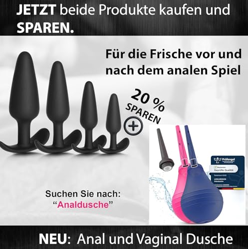 Analplug Set aus hautfreundlichem Silikon, DAS ORIGINAL Buttplug Set für Frauen und Männer, Anal Plug als Analspielzeuge für Anfänger und Fortgeschrittene, Butt Plυg anal Toy, Analplugs, Analdehner