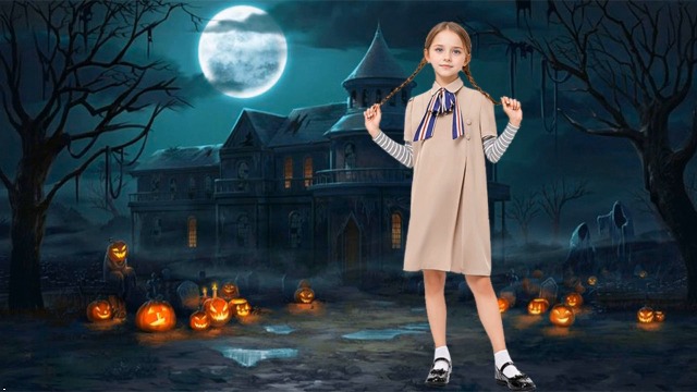 Disfraz Completo de Muñeca de Horror para Niñas miniatura 7