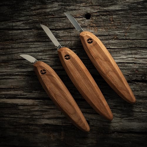 Image of FLEXCUT Pro Series Wood Carving Tools, 3-Pack Kit with 1 inch Chip, 1-3 /8 inch Detail, 1-5 /8 inch Carving, Ergonomic Knife Handles (FP200)