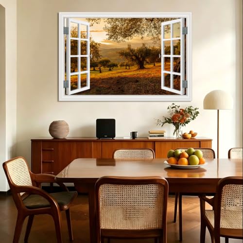 Cuadro lienzo efecto ventana de 20x30cm para ampliar visualmente espacios pequeños 2