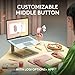 Logitech Pebble Mouse 2 M350s Slim Bluetooth Wireless Mouse, Portable, Lightweight, Customizable Button, Quiet Clicks, Easy-Switch for Windows, macOS, iPadOS, Android, Chrome OS - Tonal White