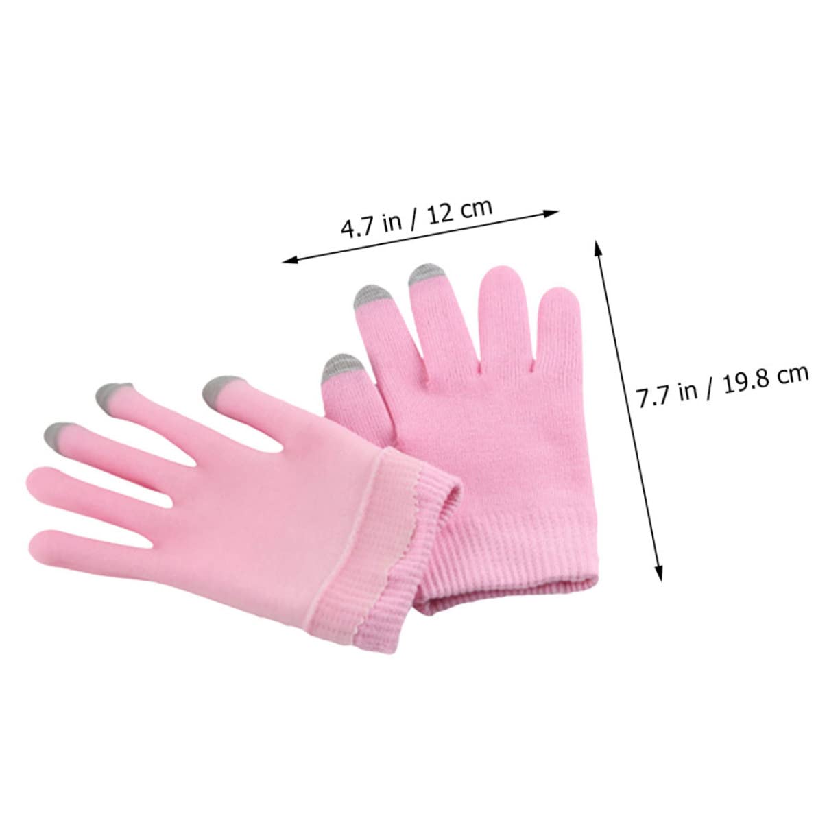 2 Guantes Hidratantes para Manos con Tecnología Táctil de Gel Hidratante para Cuidado de Manos para y Reparación de Color Rosa