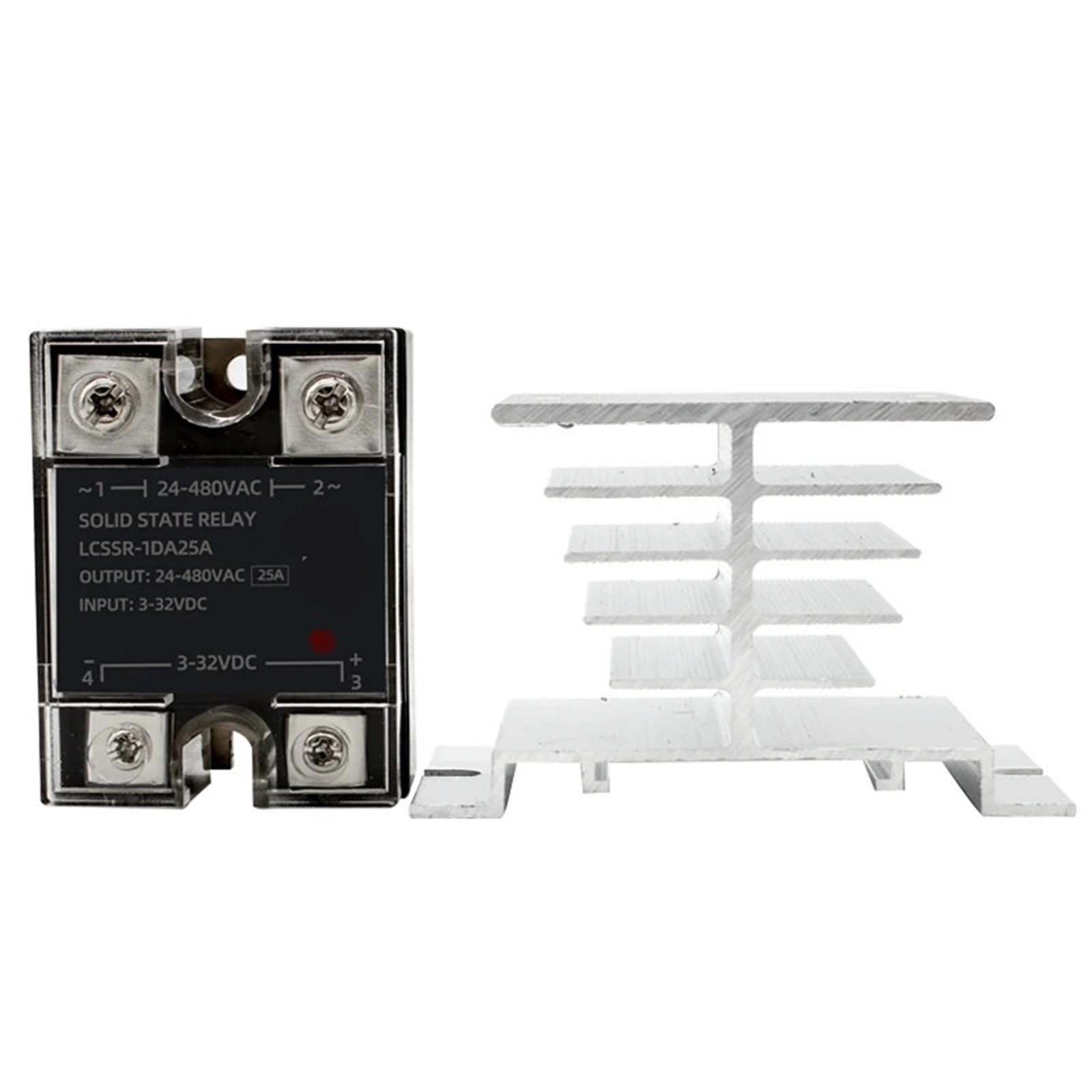 Relais statique monophasé SSR 4-20mA 40A avec dissipateur thermique pour commande PID - 4