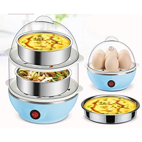 Buy Mix Cart Electric 2 Layer 14 Egg Boiler Poacher with Measuring Cup