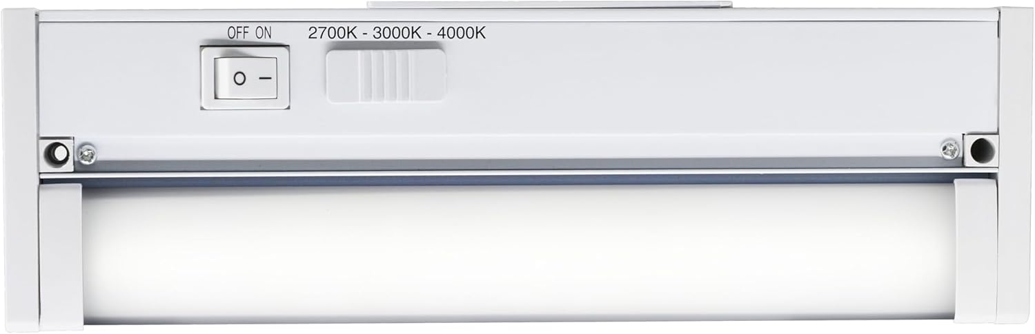LEDVANCE 12" LED Undercabint Light, 9W, 3 CCT Select 2700/3000/4000K, 80 CRI, Linkable, 600 LMS, Accessories Included - 1 Pack (62441)
