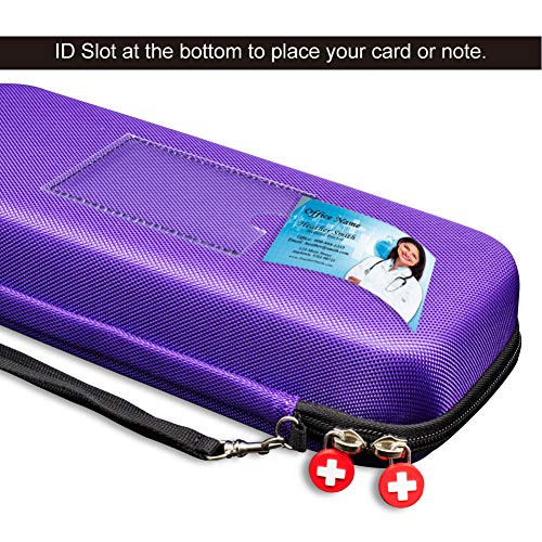 Image of PROHAPI Hard Stethoscope Case, Large Stethoscope Carrying Case with ID Slot, Compatible with 3M Littmann /ADC /Omron /MDF Stethoscope Includes Mesh Pocket for Nurse Accessories (Purple)
