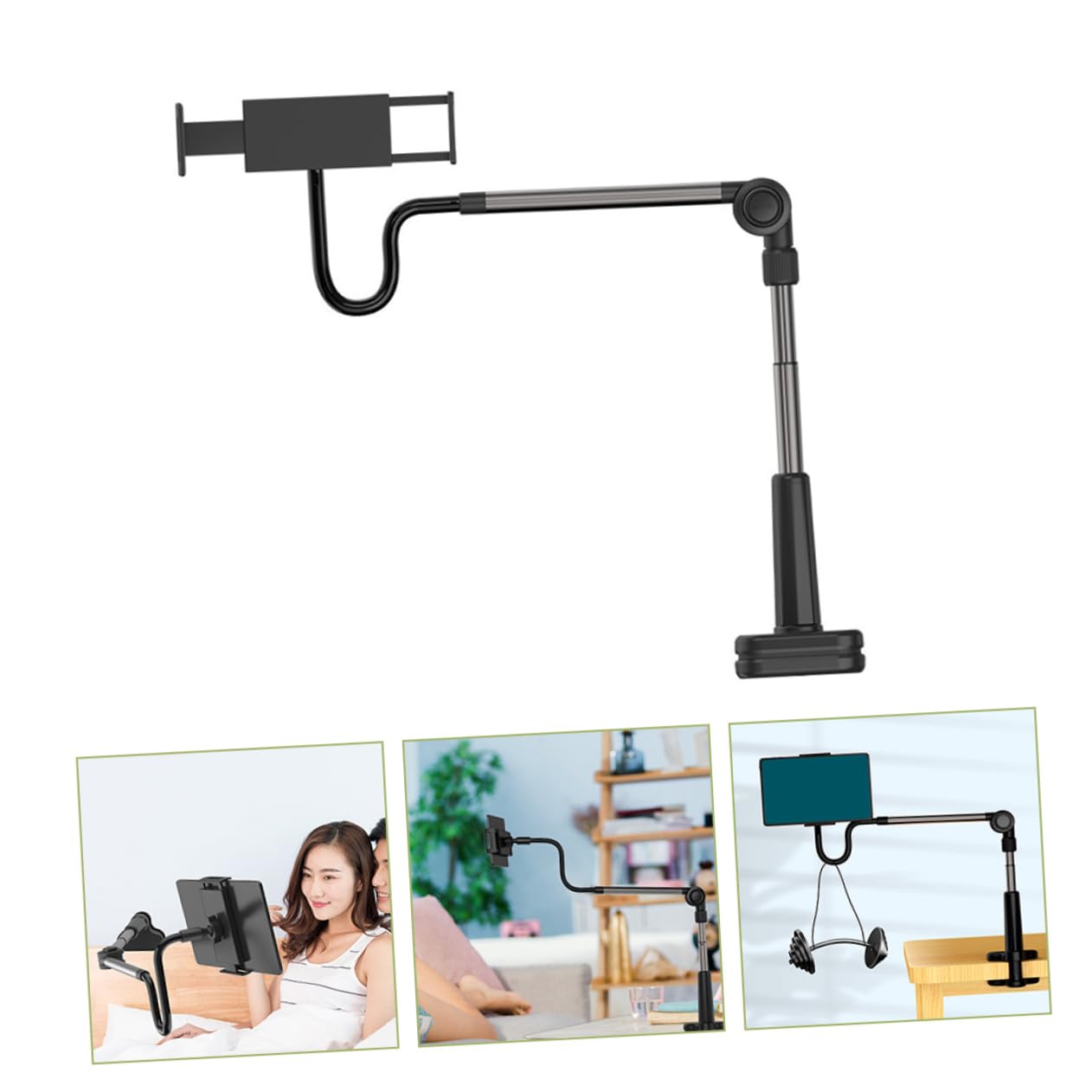 Soporte para Teléfono Móvil de Cuello de Cisne para Grabación de Vídeo, Altura y Ángulo Ajustables, Brazo Flexible, para Cama o Escritorio