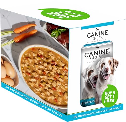 Image of Canine Creek Adult Gravy 120g (5+1 Pieces) 720g | Chicken Flavour | Promotes Optimum Growth | Healthy Skin & Coat | Better Digestibility & Health