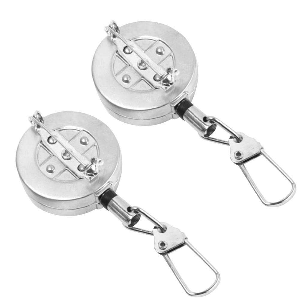 Harilla 2x Hardy Retractor Fly Fishing Zinger Clip Snap Hook Pin on