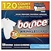 Bounce ArrugleGuard - Hojas de secado para mega secadora, suavizante de tela y hojas de liberador de arrugas, aroma fresco al aire libre, 120 unidades (paquete de 2, 60 unidades cada uno)