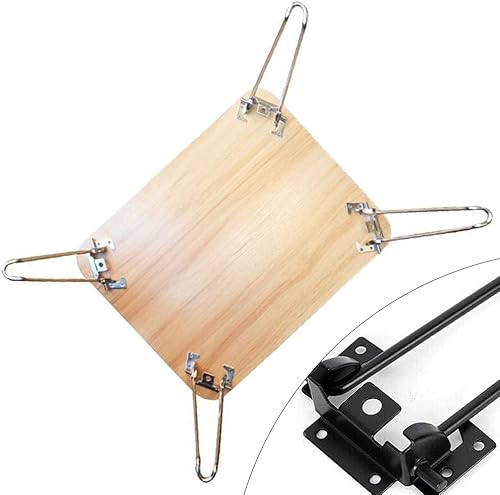 Miniatura 6 de Eapmic 4 patas de mesa plegables de 28.5 pulgadas, de hierro sólido, resistentes, fáciles de instalar, patas de escritorio plegables (28.5 pulgadas)