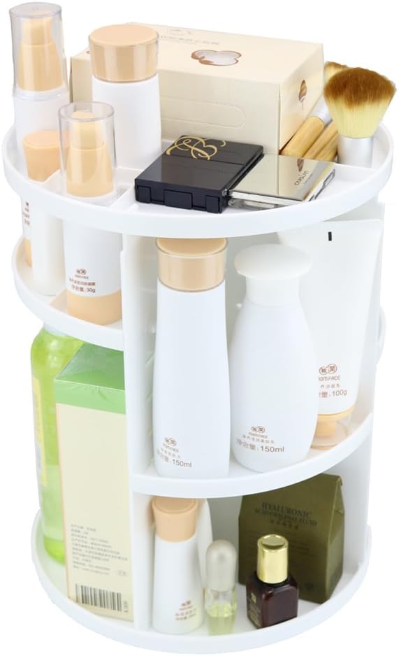 PFFY Rotating Makeup Organizer Make Up Organizers and Storage Box Gift for Women Adjustable Multi-Function Cosmetic Case Makeup Stand Beauty Brush Holder Countertop