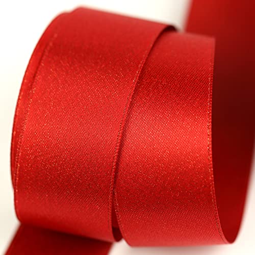 Glitter Satin Ribbon, 5 Metres Solid Colour Ribbon, Shimmer Ribbon for Crafting Gift Wrapping, Party Festival Decoration