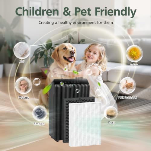 Image of 5510 5520 5530 Replacement Filter Q Compatible with Winix 5510, 5520, 5530 | PlasmaWave Air Purifiers, HEPA Air Filter and Activated Carbon Filter Combo for Dust Pollen Pet Smoke, 1+1 Pack