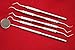 German 1 Set Dental Pick & MirrorTool Sculpture Instrument Double End -5 pcs