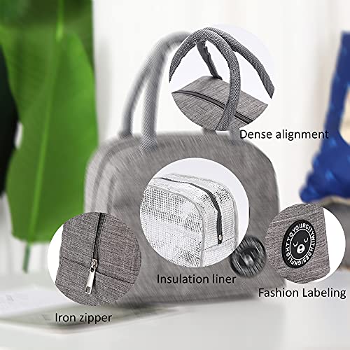 Karangrad Reusable Insulated Lunch Bag Waterproof Tote Meal Prep For Men, Women And Children Work Picnic Travel And School (Grey) #TOP4