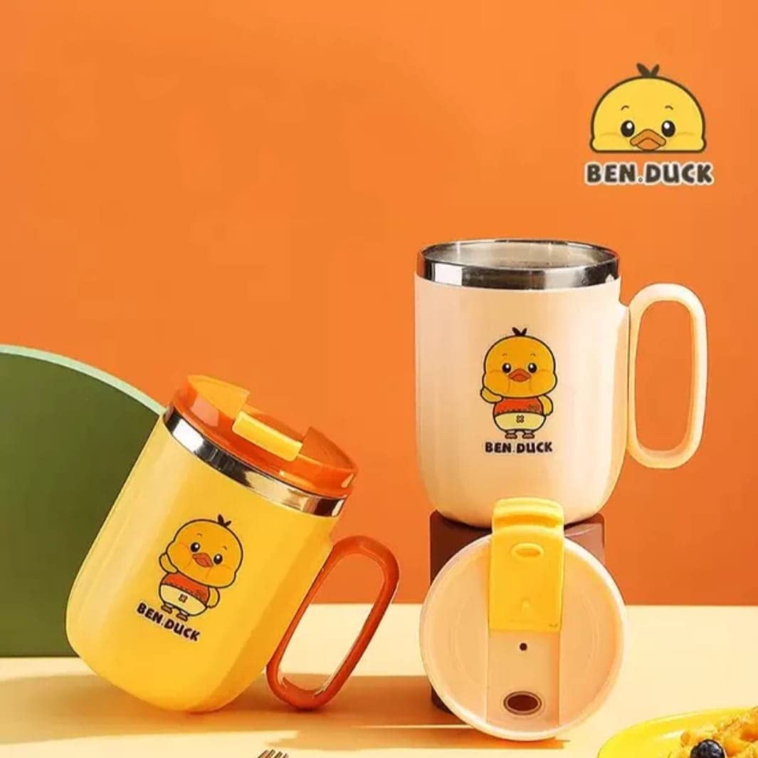 Tees4uTees4u Cute Duck Coffee Mugs Stainless Steel Tumbler Double Wall with Lid (Duck Coffee Mug)