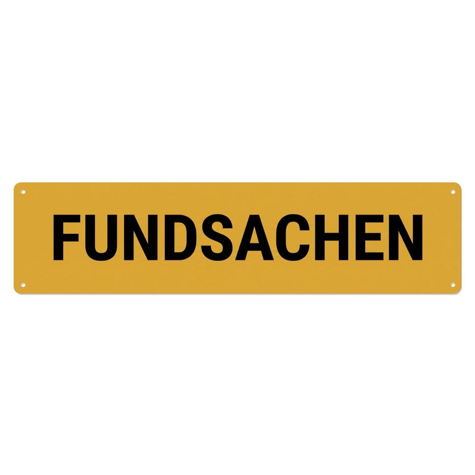 Fundsachen Lost Found Items Metal Tin Sign