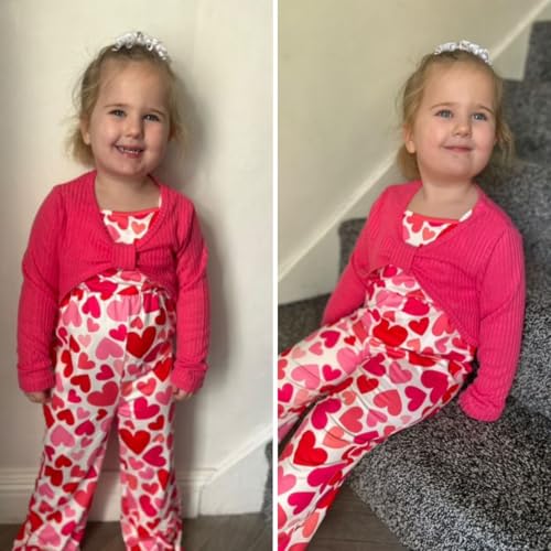 Image of HIHA Girls Sleeveless Jumpsuits Outfit Long Sleeve Twist Front Tops Romper Clothes Set Size 4-12
