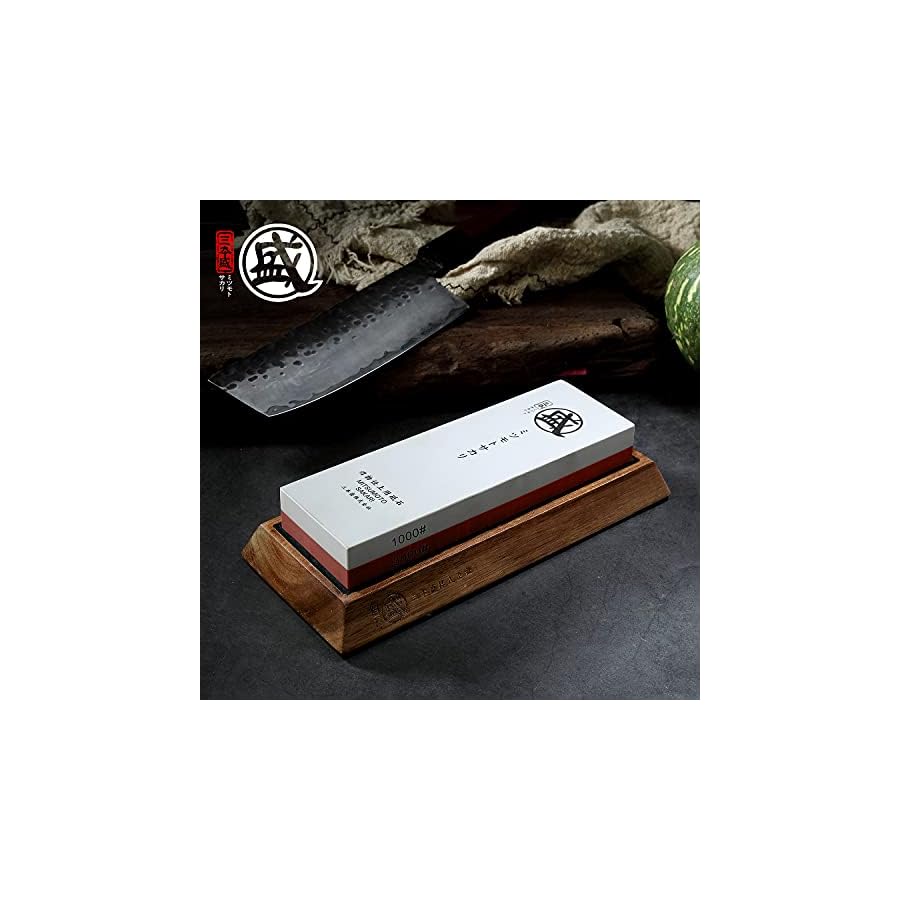 MITSUMOTO-SAKARI-Japanese-Knife-Sharpening-Stone-Professional-Kitchen-10003000-Grit-Knife-Sharpener-Stone-Anti-Slip-Bamboo-Seat-Sharpener-Whetstone MITSUMOTO SAKARI Japanese Knife Sharpening Stone, Professional Kitchen 1000/3000 Grit Knife Sharpener Stone, Non-Slip Wooden Seat whetstone knife sharpener