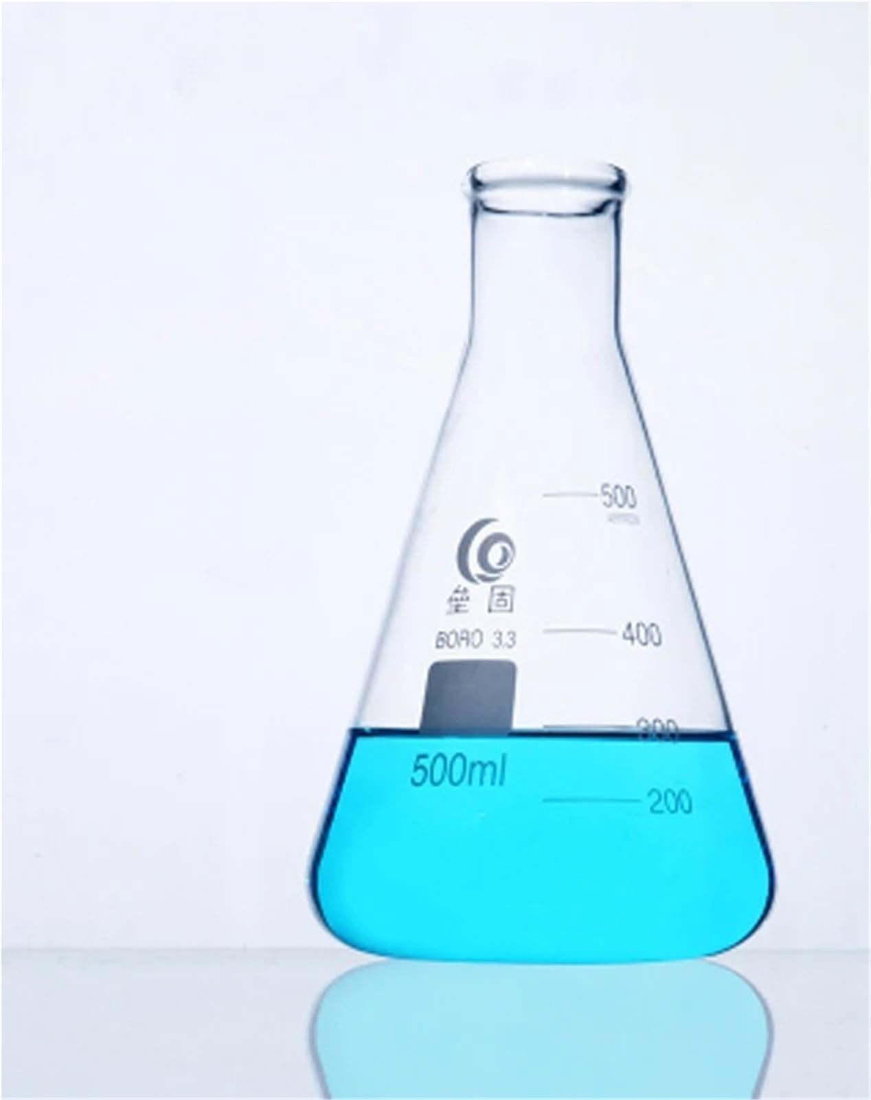 1 Juego de matraz de Vidrio cónico, matraz Erlenmeyer de Vidrio de borosilicato, Botella Triangular, Laboratorio de Resistencia