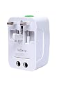 QBM Latest Universal Worldwide Travel Adapter with Built in Dual USB Charger Ports gallery image