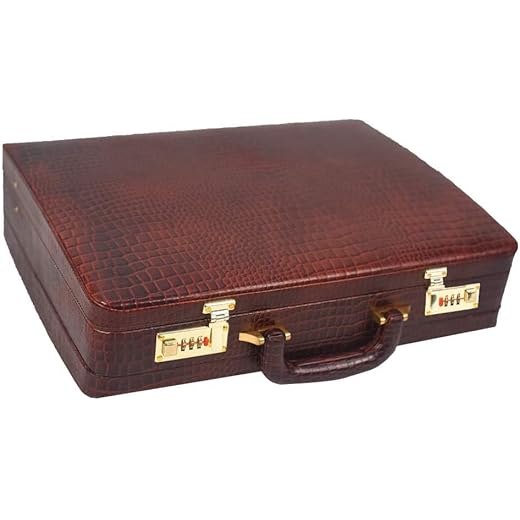 Leather Expendable Briefcase - Luxury Organizer