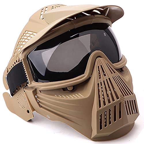 NINAT Airsoft Mask Tactical Masks Full Face with Greylens Lens Goggles