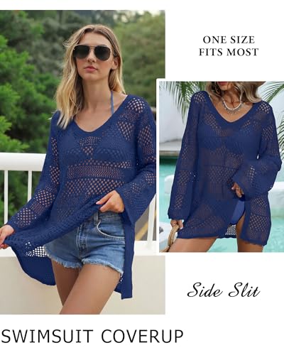 Image of CoCozy Crochet Cover Up for Women Mesh Hollow Out Bikini Cover Ups for Swimwear Summer Swimsuit 2026