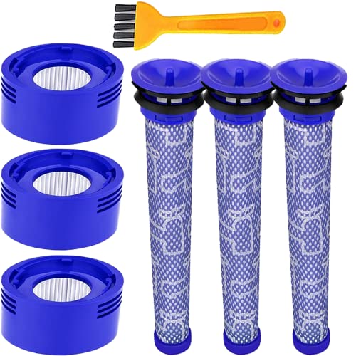 ダイソン フィルター v8 V7 掃除機用ダイソン 掃除機 フィルター プレモーターフィルター3個とポストモーターダイソンv7 フィルター3個とブラシ1個 とダイソン フィルター 純正品の機械効能と同じ dyson フィルター 3セット