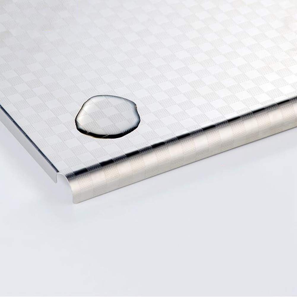 Carrello di servizio in acciaio inox con ruota in gomma freno a 3 ripiani, vassoio portaoggetti regolabile in altezza 150 kg, capacità 60 x 35 x 75 cm