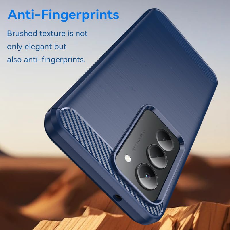 Image of Hybrid Carbon Fiber Back Case for Redmi 15C 5G (Blue)
