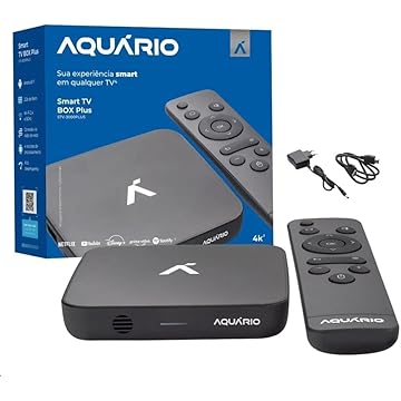 Smart TV Box Aquário STV-3000 Plus – Android 11, 2GB RAM, 16GB, Wi-Fi Dual Band 2.4/5GHz