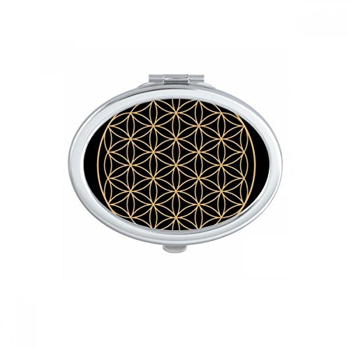 Miroir compact de poche mignon cadeau multicolor avec motif géométrique - 2