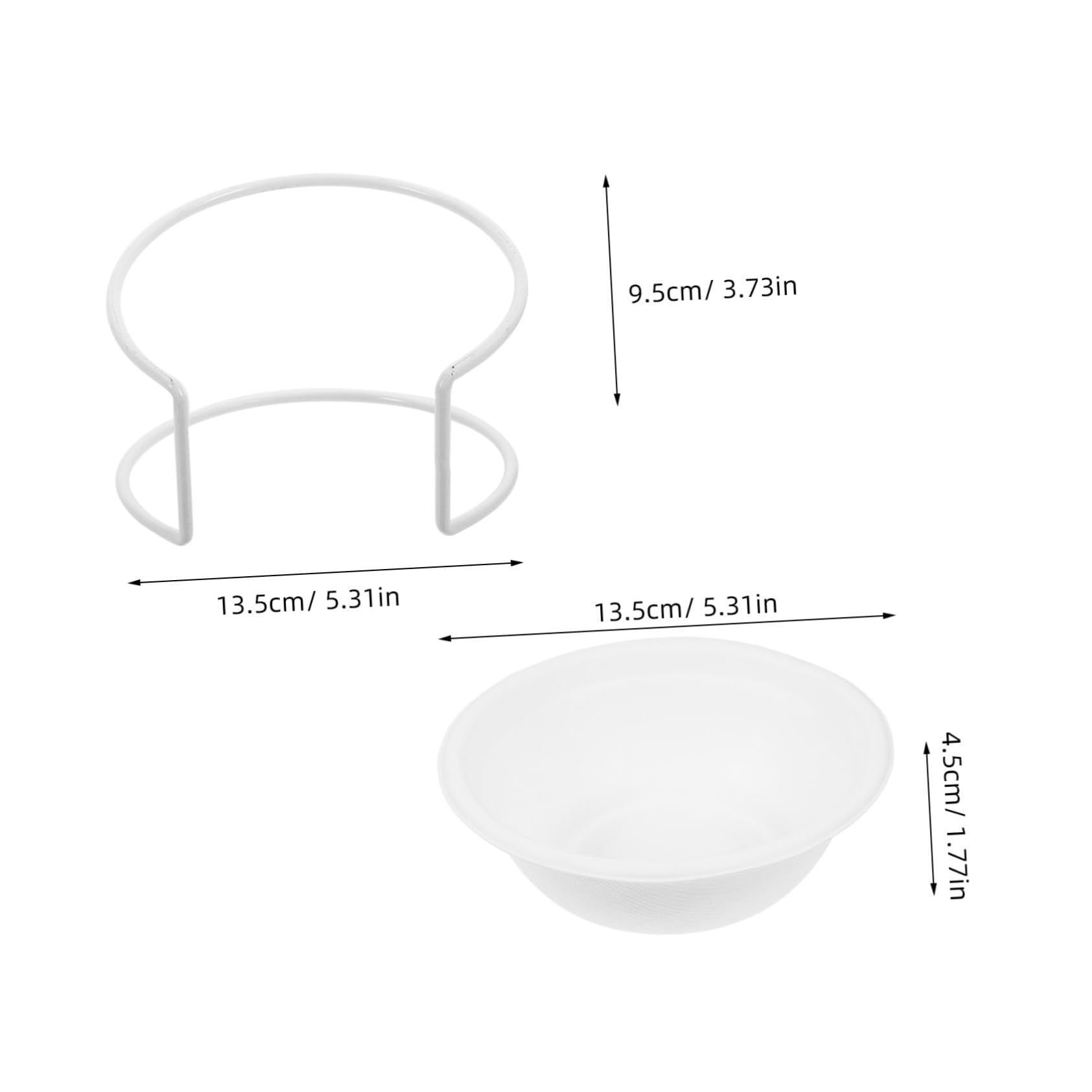 POPETPOP 1 Set Disposable Pet Feeding Bowls with Rack Convenient Wet Dry Food Bowls for Dogs and Cats for Travel Home Use