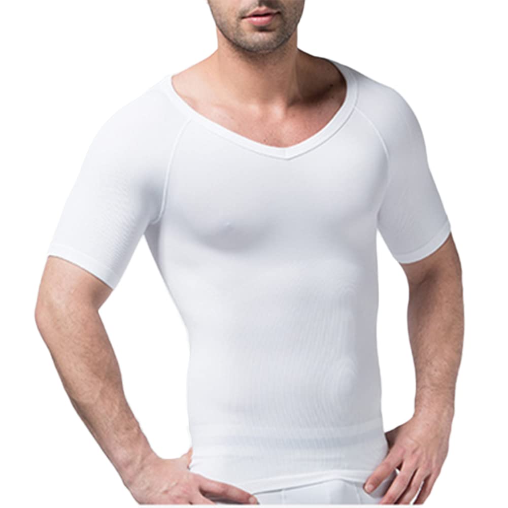 Chaleco Adelgazante para Hombre, para Abdominales Gynecomastia Pecho Binder Comprimir Pecho Abdomen