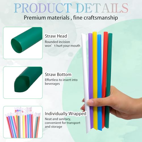 700 pitillos plásticos multicolor 24.99 cm miniatura 3