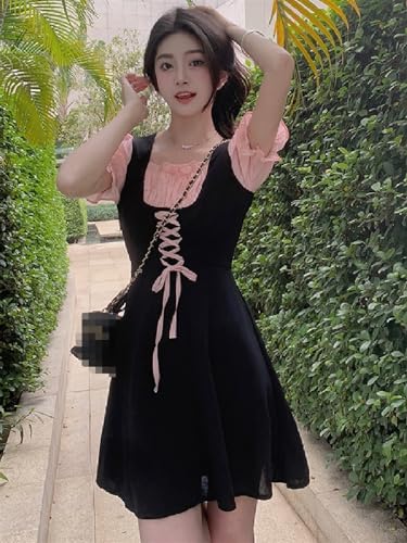 Robe d'été rose pastel à bandes style gothique pour vos festivals - 5