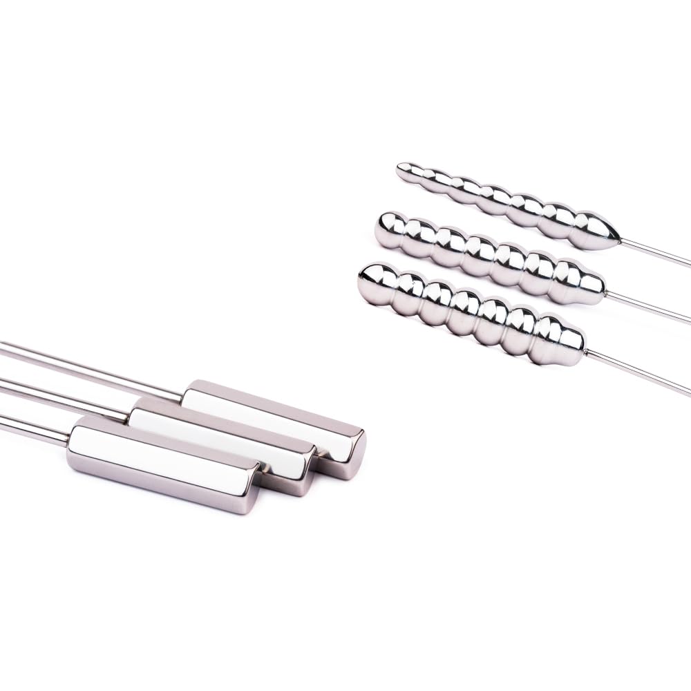 SM Penis Plug Edelstahl Harnröhren Plug, Harnröhren Dilator Set Erotik Spielzeug Für Männer Urethral Dilatoren,265mm Die Lange Katheter Penis Plug Stretching Beaded Schaft (S+M+L)