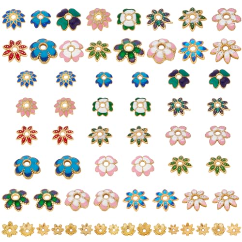 Casquettes de perles en émail pour cacher les nœuds de vos colliers