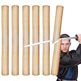 Tameshigiri Tatami Mat, Japanese Sword Cutting Practice Target for Katana, 71x34 Inch, Made of Authentic Straw for Samurai Martial Arts Training (6 Pack)