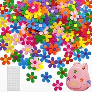 SHENSAIGO 200 Stück Bunte Filzblumen Deko-Set