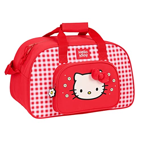 HELLO KITTY Spring - Bolsa de Deporte, Mochila, Ideal para Niños de Diferentes Edades, Cómoda y Versátil, Calidad y Resistencia, 40x23x24 cm, Color Rojo