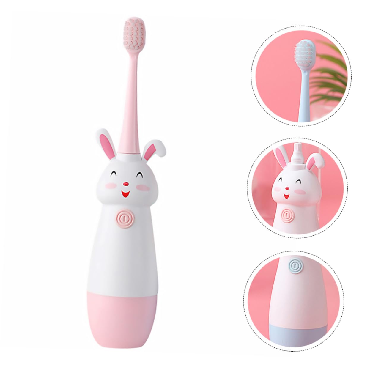 SHERCHPRY 3 Set Spazzolino Elettrico Ragazzo Dente Streno Spazzolino Da Denti Sonico A Forma Di Scovolini Dentali Spazzolino Denti Scovolino Denti Spazzolino a Setole Rosa Abs