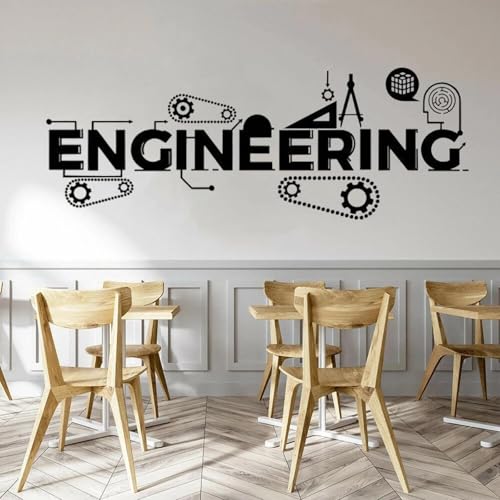 Vinilo decorativo educativo para pared blanco y negro KGXUEDAM miniatura 1