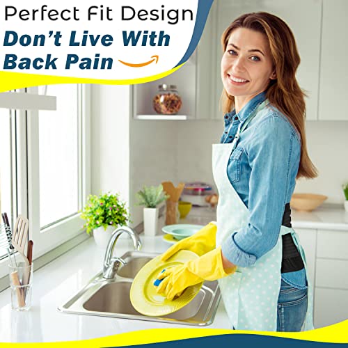 Back Brace For Lower Back Pain Relief Men Women Back Support Belt For Heavy Lifting Sciatica Scoliosis Herniated Disc - Breathable Lumbar Support Brace For Work(L 29.1''-35.4'' Waist) #TOP6